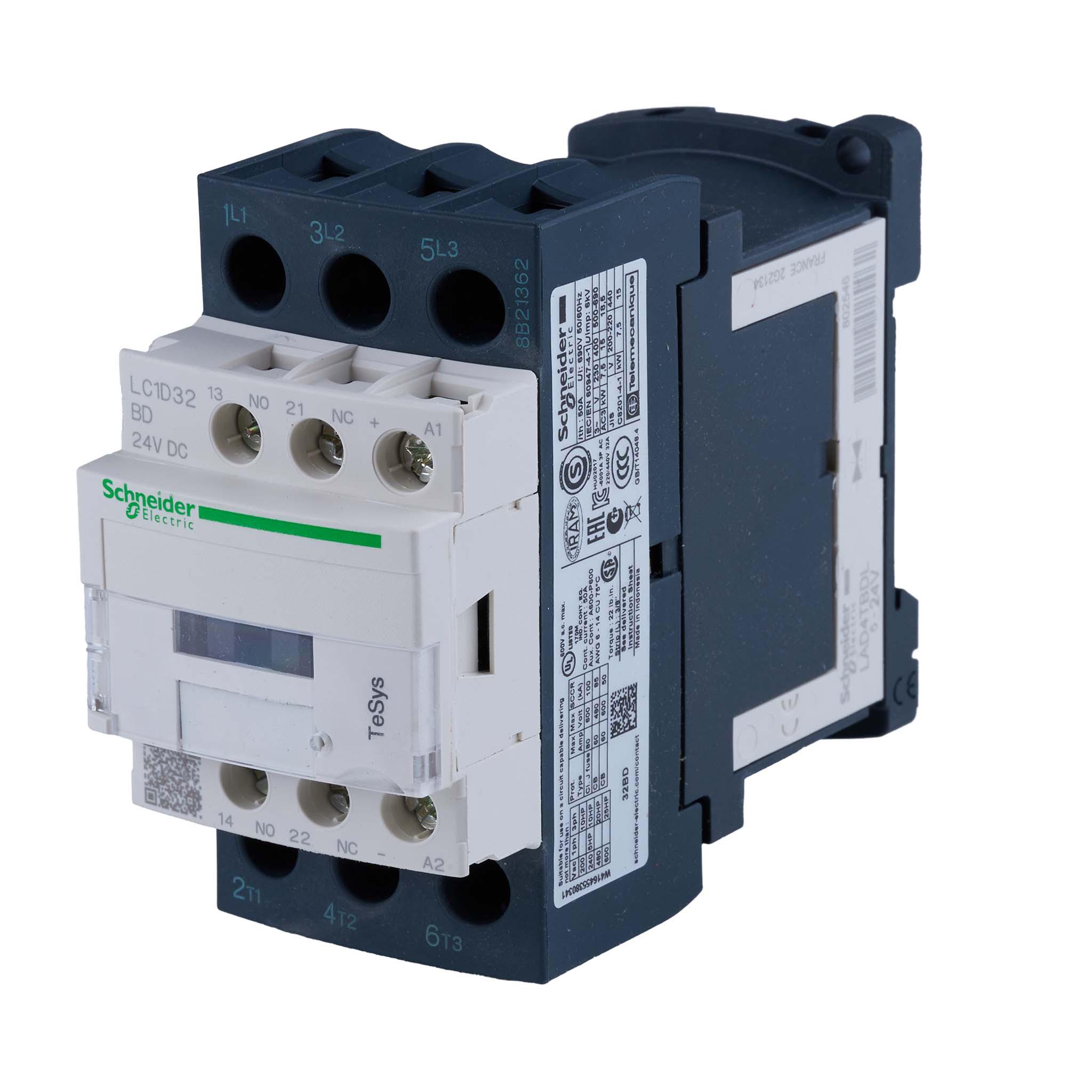 LC1D32BD TeSys contactor 32A 24VDC